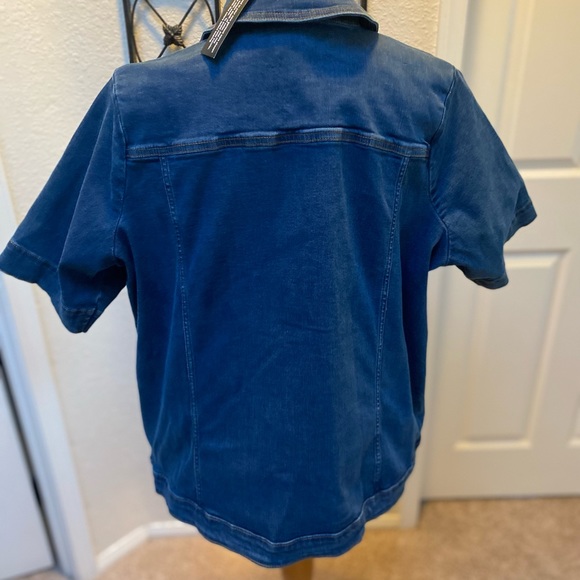 Denim&Co Elbow Sleeve Denim Jacket - Picture 3 of 3